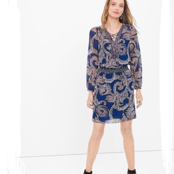 White House Black Market Dresses & Skirts - White House Black Market Paisley DRESS 6